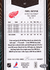 2008-2009 OPC Premier Regular Cards 41 Pavel Datsyuk