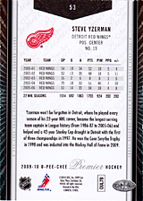 2008-2009 OPC Premier Regular Cards 53 Steve Yzerman