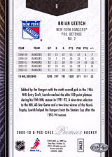 2008-2009 OPC Premier Regular Cards 6 Brian Leetch