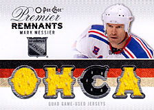 2008-2009 OPC Premier Remnants Quadruple PRQ-MM Mark Messier