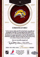 2008-2009 OPC Premier Rookies & Auto 77 