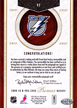 2008-2009 OPC Premier Rookies & Auto 82 