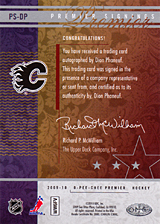 2008-2009 OPC Premier Signings PS-DP Dion Phaneuf