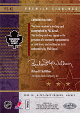 2008-2009 OPC Premier Signings PS-KE Phil Kessel