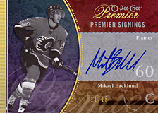 2008-2009 OPC Premier Signings PS-MB Mikael Backlund