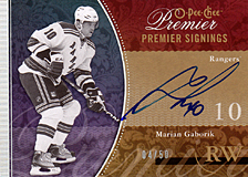 2008-2009 OPC Premier Signings PS-MG Marian Gaborik
